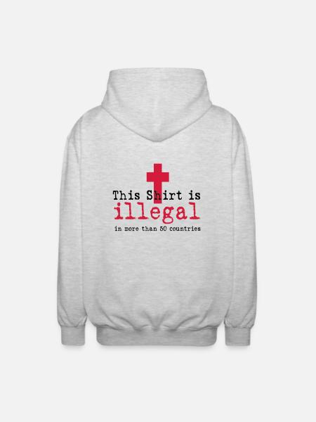 ILLEGAL - Unisex Hooded Jacket - light heather grey