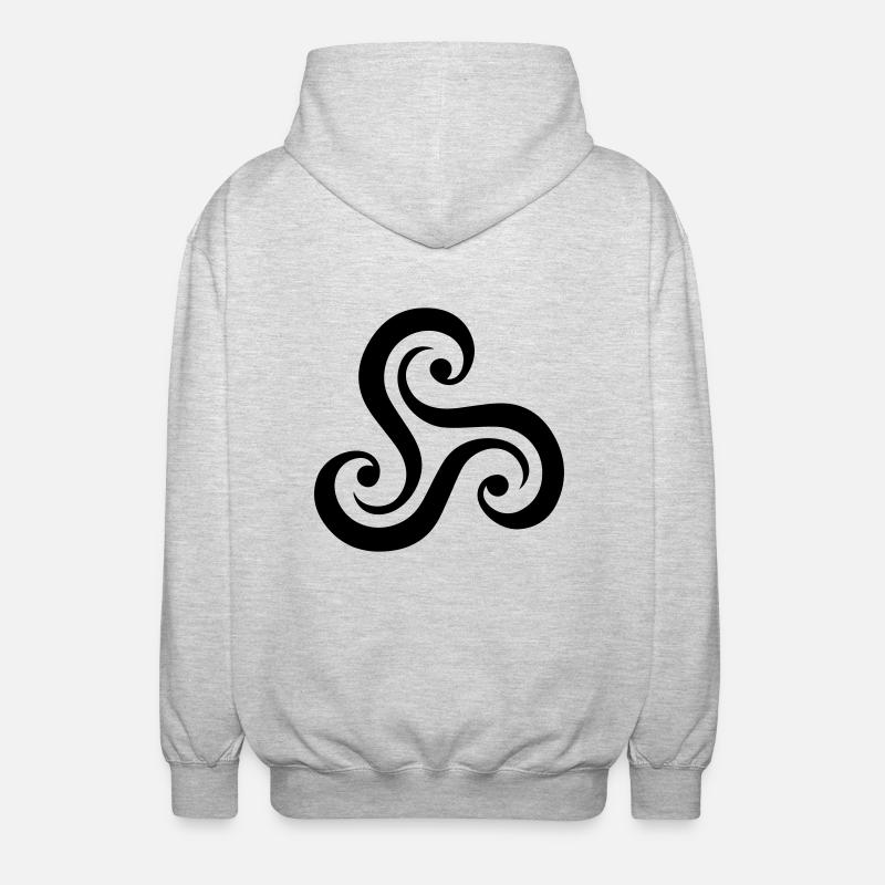 TRISKELL - Veste à capuche unisexe - gris clair chiné