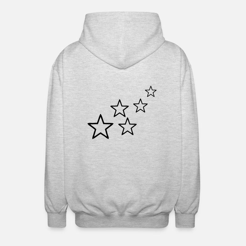 étoiles - Veste à capuche unisexe - gris clair chiné
