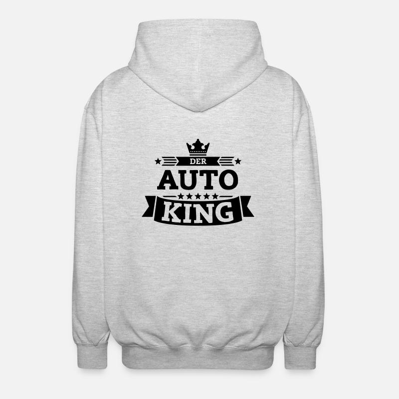 Der Auto-King - Unisex Kapuzenjacke - Hellgrau meliert