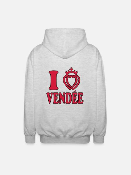 vendée - Veste à capuche unisexe - gris clair chiné