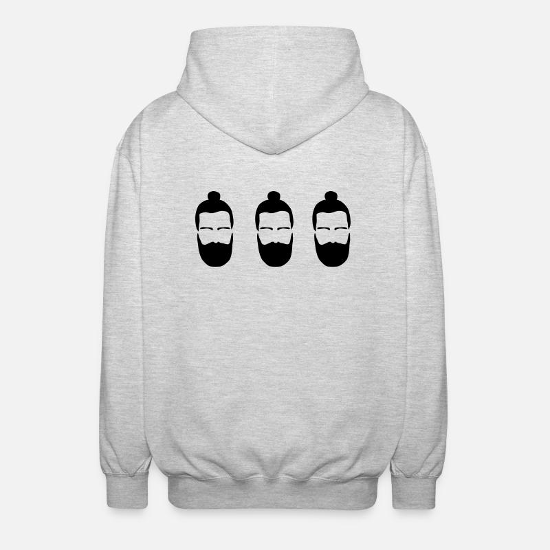 NilGuenther_HipsterKlone2 - Unisex Kapuzenjacke - Hellgrau meliert
