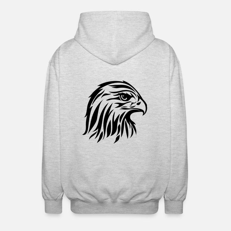 eagle02 - Unisex Hooded Jacket - light heather grey