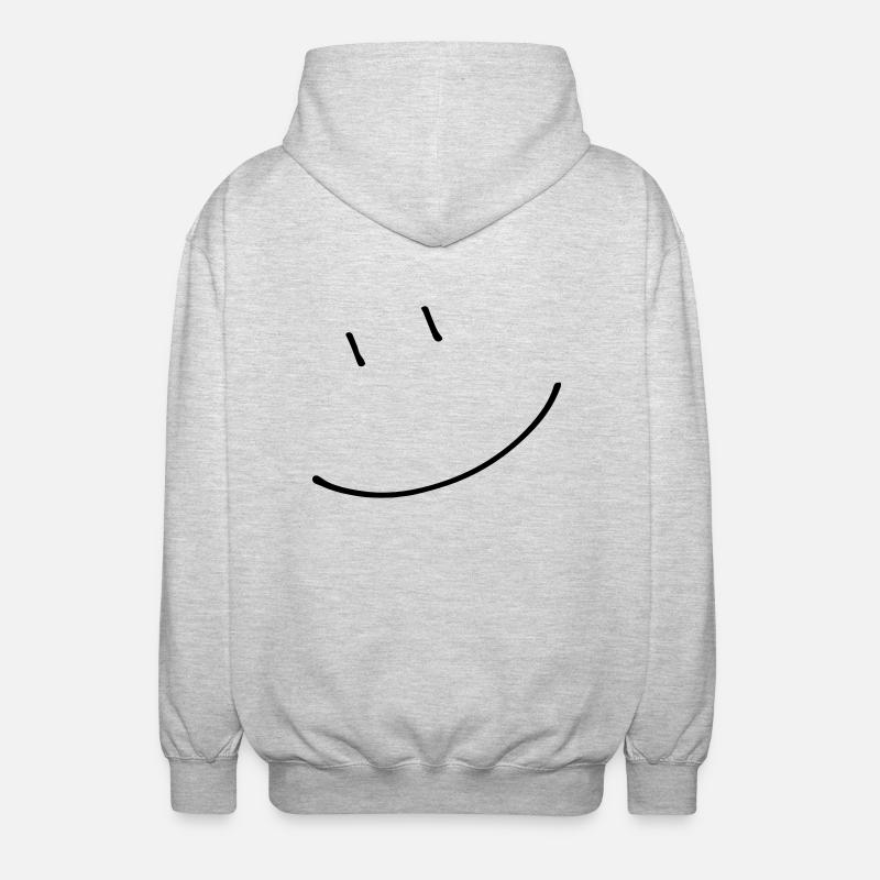 Smiley lachen (dh) - Unisex Kapuzenjacke - Hellgrau meliert