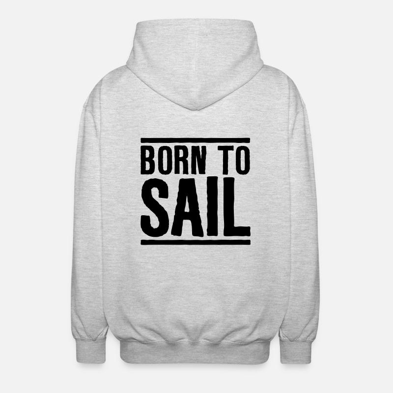 Sailing Born to Sail - Veste à capuche unisexe - gris clair chiné