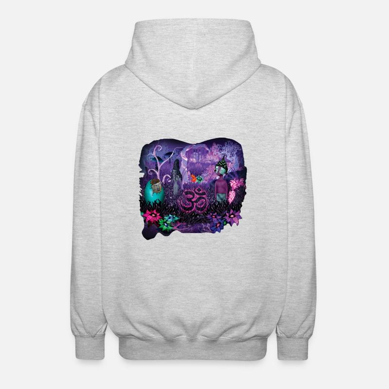 Aum - Unisex Kapuzenjacke - Hellgrau meliert