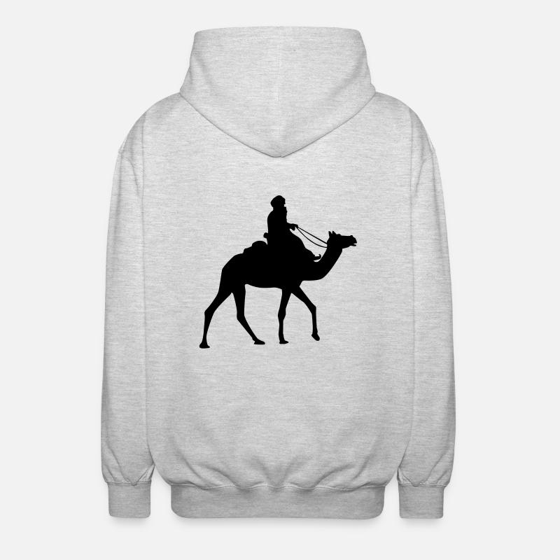 Beduine - Wüstendurchquerung - Unisex Kapuzenjacke - Hellgrau meliert