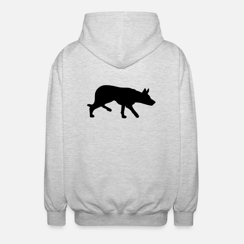 Kelpie - Unisex Kapuzenjacke - Hellgrau meliert