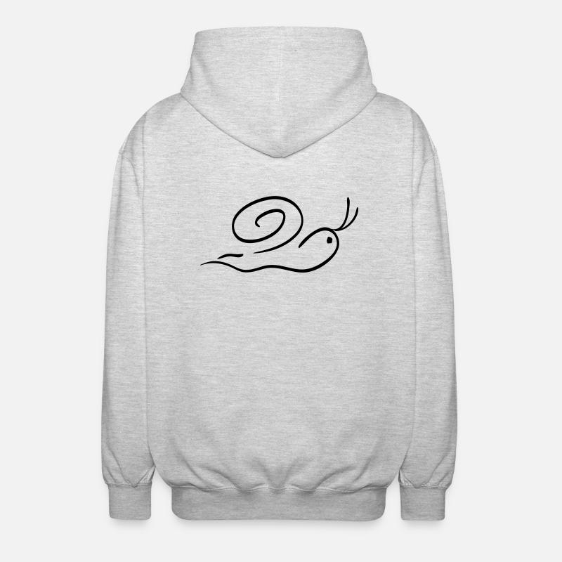 schnecke - Unisex Kapuzenjacke - Hellgrau meliert