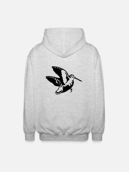 beccaccia in volo - Felpa unisex con cappuccio - grigio chiaro melange