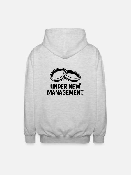 under_new_management__f1 - Unisex Hooded Jacket - light heather grey