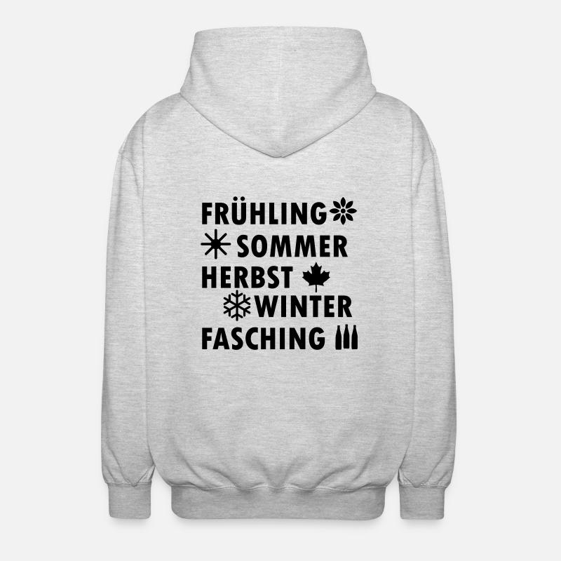 fasching - Veste à capuche unisexe - gris clair chiné