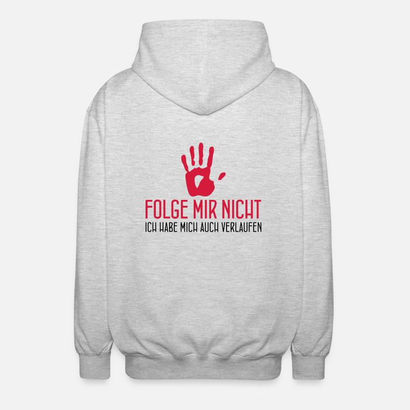 SUIVEZ-MOI PAS - Veste à capuche unisexe - gris clair chiné