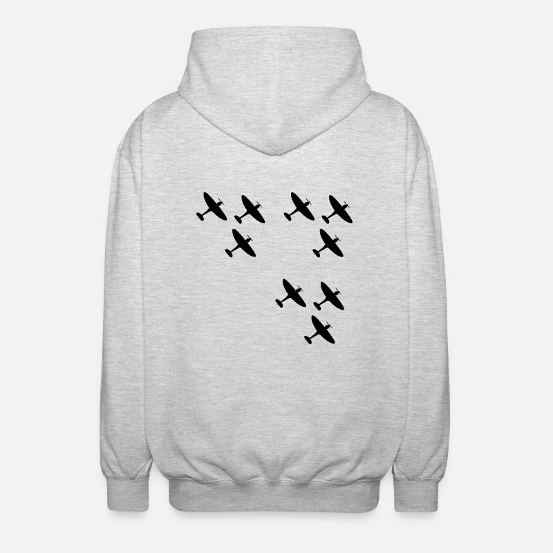 Spitfires - Unisex Hooded Jacket - light heather grey