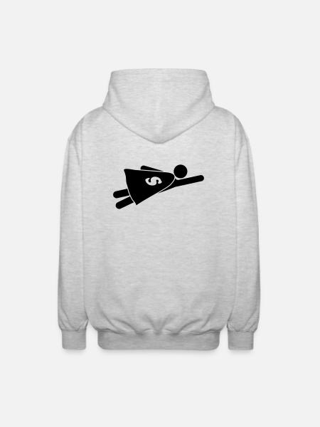 Super Hero - Unisex Kapuzenjacke - Hellgrau meliert