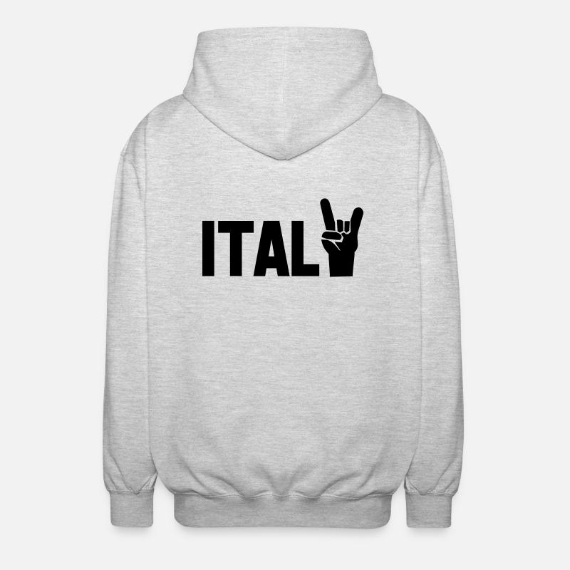 italy - Unisex Kapuzenjacke - Hellgrau meliert