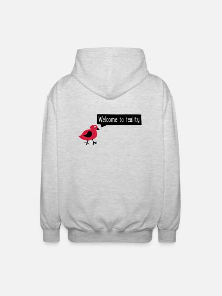 reality - Unisex Hooded Jacket - light heather grey