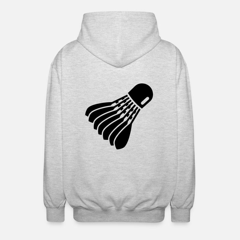 Badminton - Veste à capuche unisexe - gris clair chiné