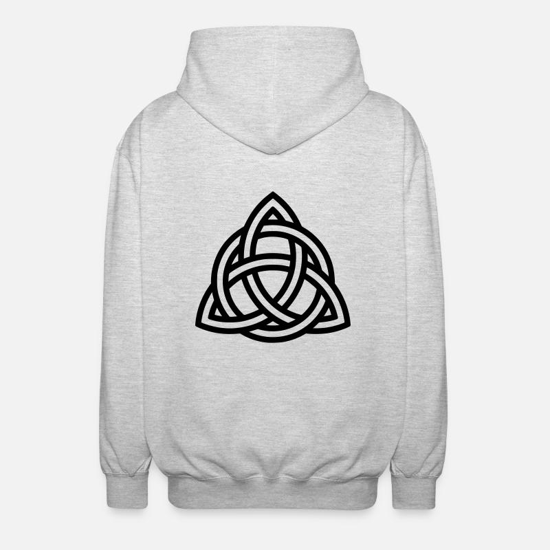 Celtic knot - Unisex Hooded Jacket - light heather grey