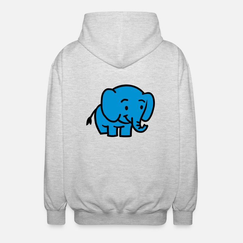 Elephant - Veste à capuche unisexe - gris clair chiné