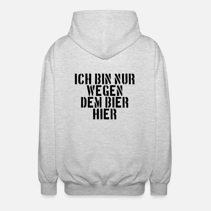 Bier - Unisex Kapuzenjacke - Hellgrau meliert