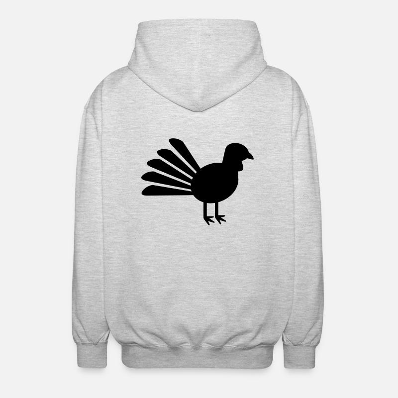 Truthahn - Unisex Kapuzenjacke - Hellgrau meliert
