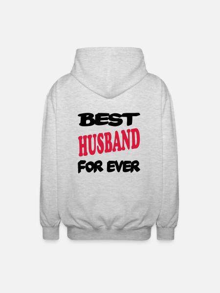 Best husband for ever - Veste à capuche unisexe - gris clair chiné