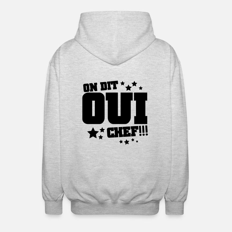 On dit oui chef - Veste à capuche unisexe - gris clair chiné
