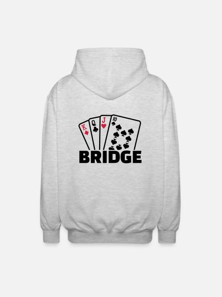 Bridge - Unisex Kapuzenjacke - Hellgrau meliert
