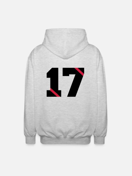 17 - Veste à capuche unisexe - gris clair chiné