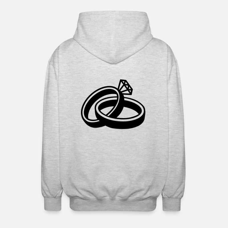 Ringe - Unisex Kapuzenjacke - Hellgrau meliert