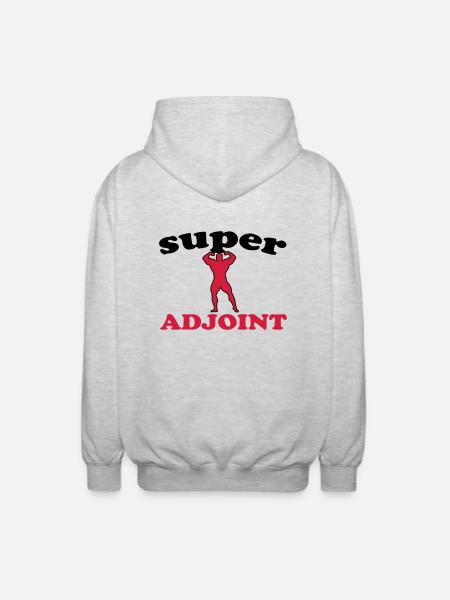 Super adjoint - Unisex Hooded Jacket - light heather grey