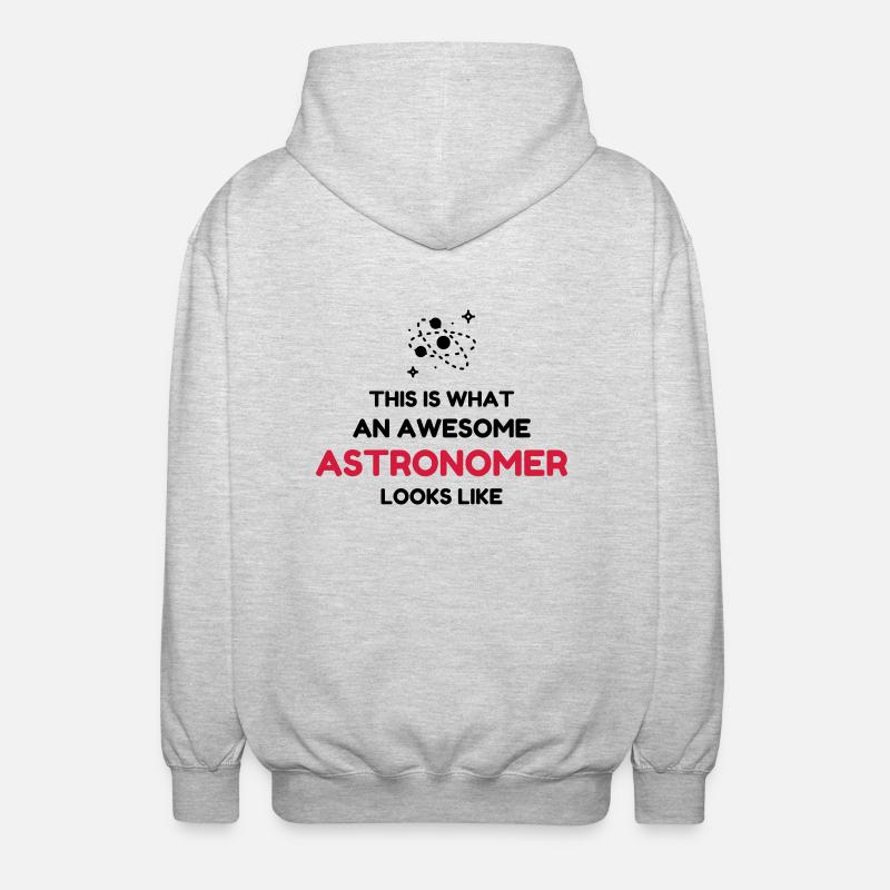 Astronomie / Astronome / Astronomy / Astronomer - Veste à capuche unisexe - gris clair chiné