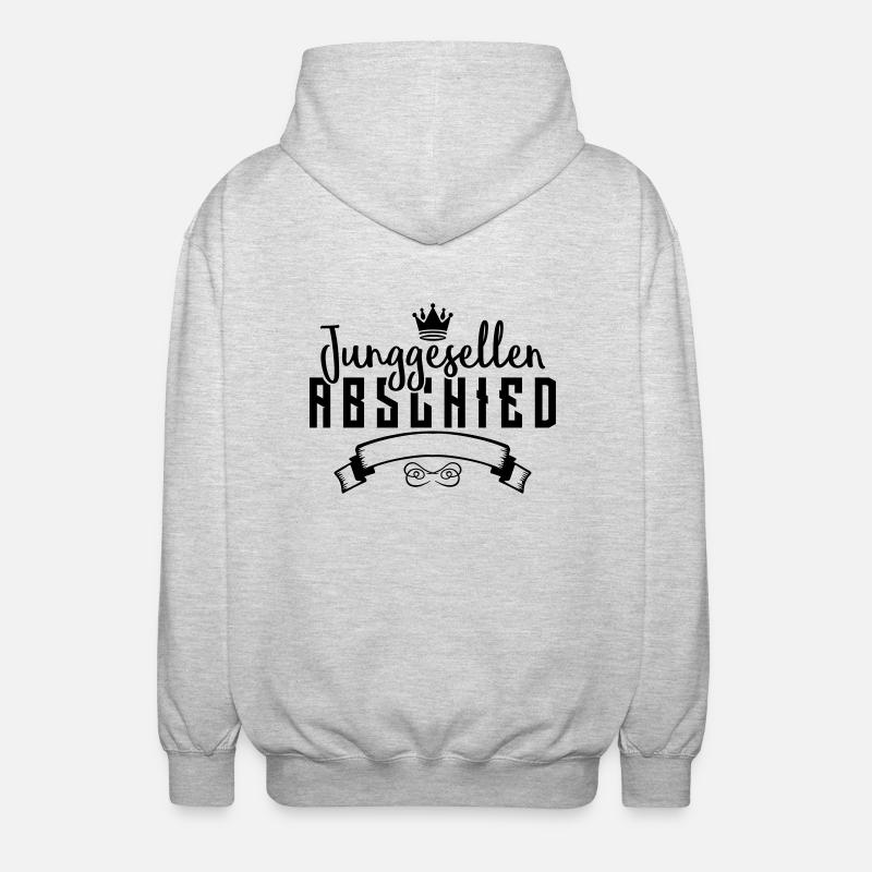 junggesellenabschied design - Unisex Kapuzenjacke - Hellgrau meliert
