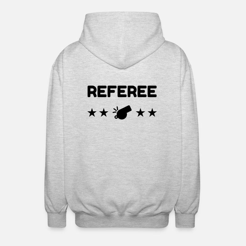 Arbitre / Arbitrage / Sport / Sifflet - Veste à capuche unisexe - gris clair chiné