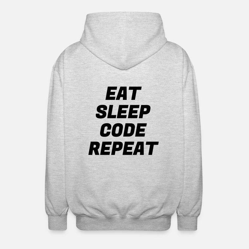 développeur / informatique / informaticien / - Veste à capuche unisexe - gris clair chiné