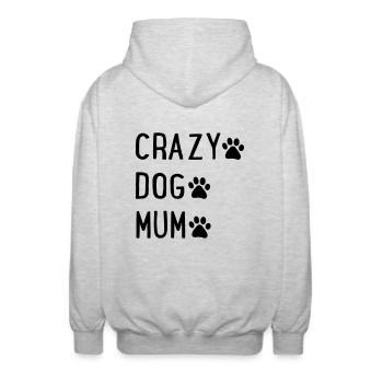 Maman de chiens - Veste à capuche unisexe - gris clair chiné - Dos - AI Model Male 185 light (185cm)
