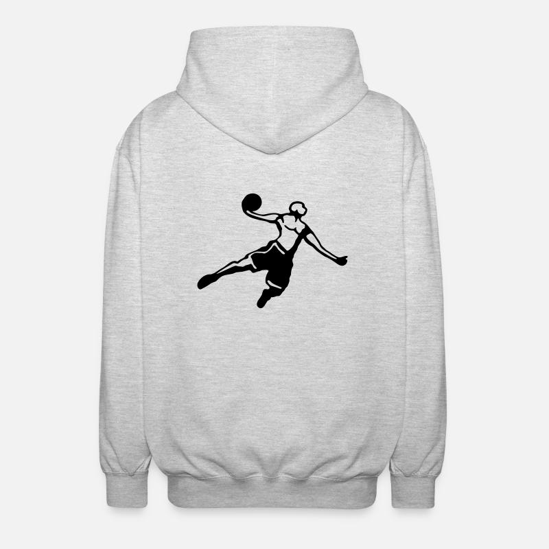 Basketball Slam Dunk Dunkin - Unisex Kapuzenjacke - Hellgrau meliert