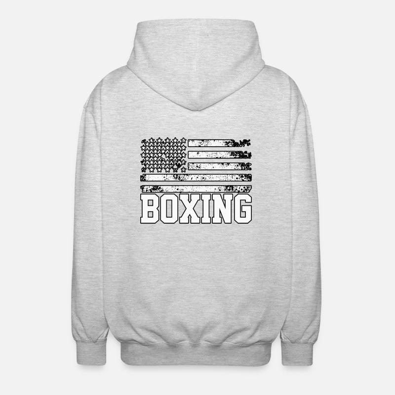 Boxe - Veste à capuche unisexe - gris clair chiné