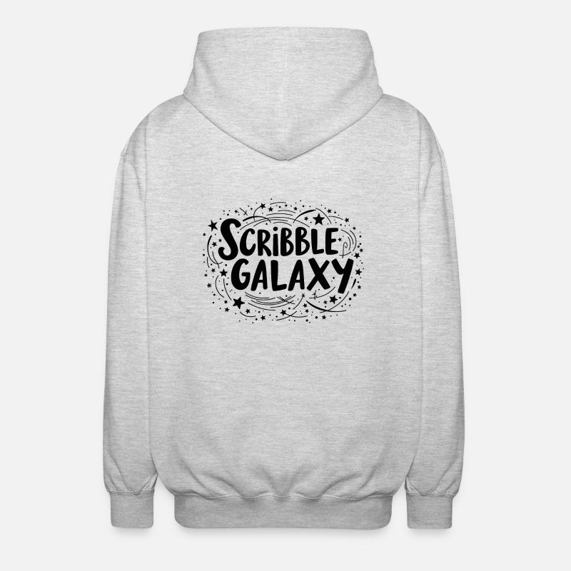 SCRIBBLE GALAXY - Unisex Hooded Jacket - light heather grey