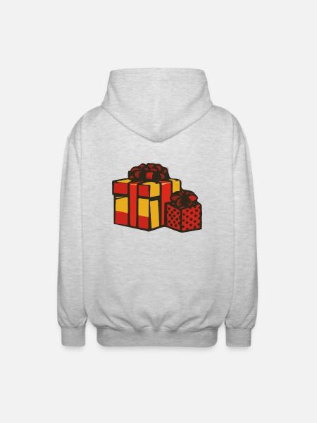 geschenke weihnachten - Unisex Kapuzenjacke - Hellgrau meliert