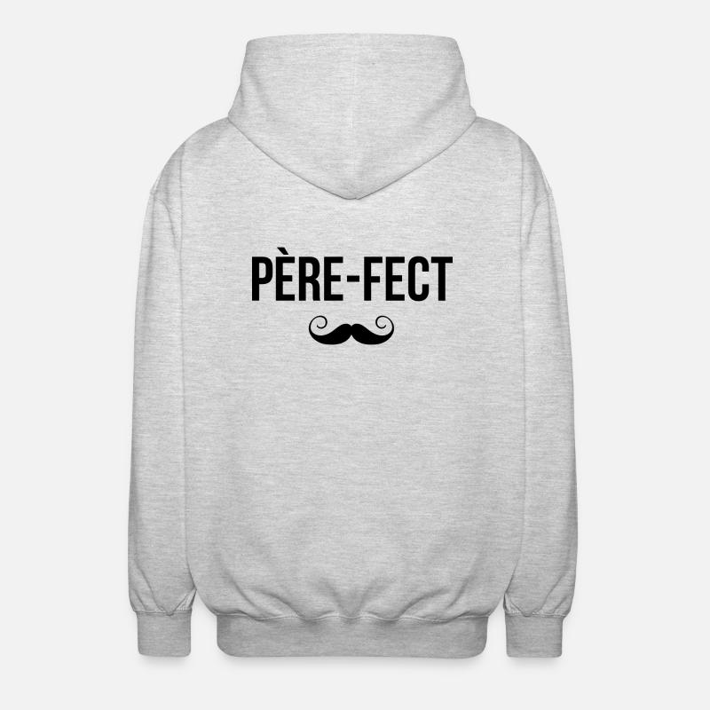 Père-fect idée cadeau papa - Veste à capuche unisexe - gris clair chiné