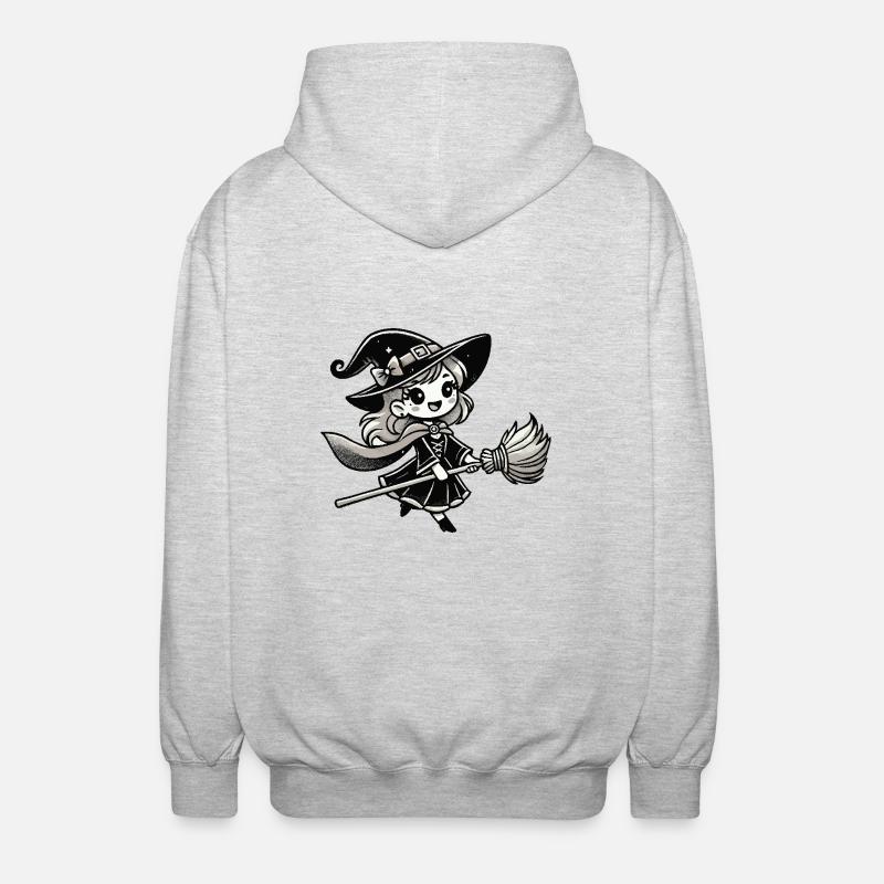 Witch Comic - Unisex Hooded Jacket - light heather grey