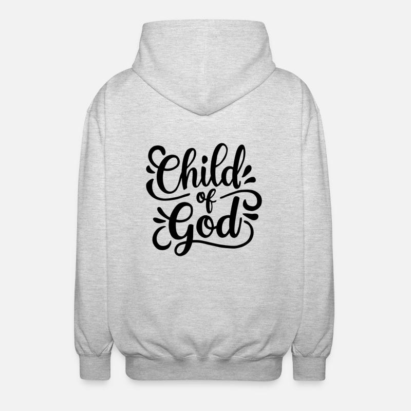 Kind Gottes - Unisex Kapuzenjacke - Hellgrau meliert