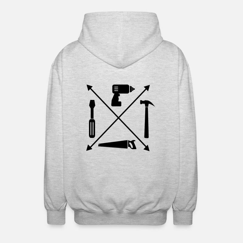 Handwerker - Unisex Kapuzenjacke - Hellgrau meliert
