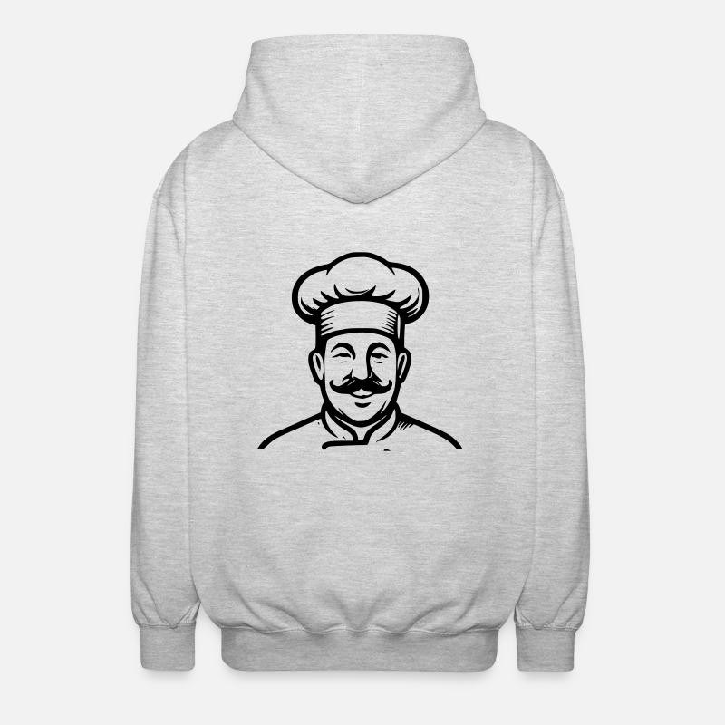 DER KÜCHENCHEF - Unisex Kapuzenjacke - Hellgrau meliert