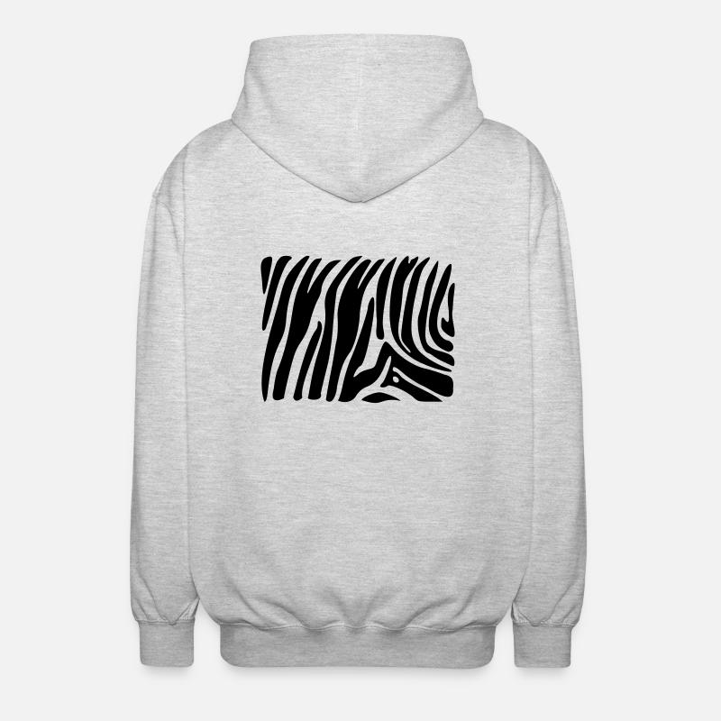 zebra - Unisex Kapuzenjacke - Hellgrau meliert