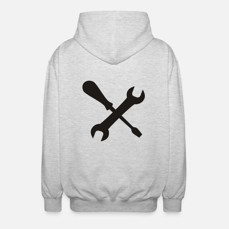 un outil, des outils - Veste à capuche unisexe - gris clair chiné