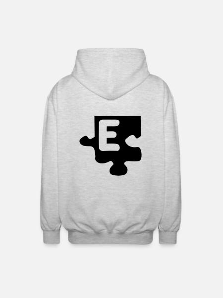 E tattoo puzzle 069 - Veste à capuche unisexe - gris clair chiné
