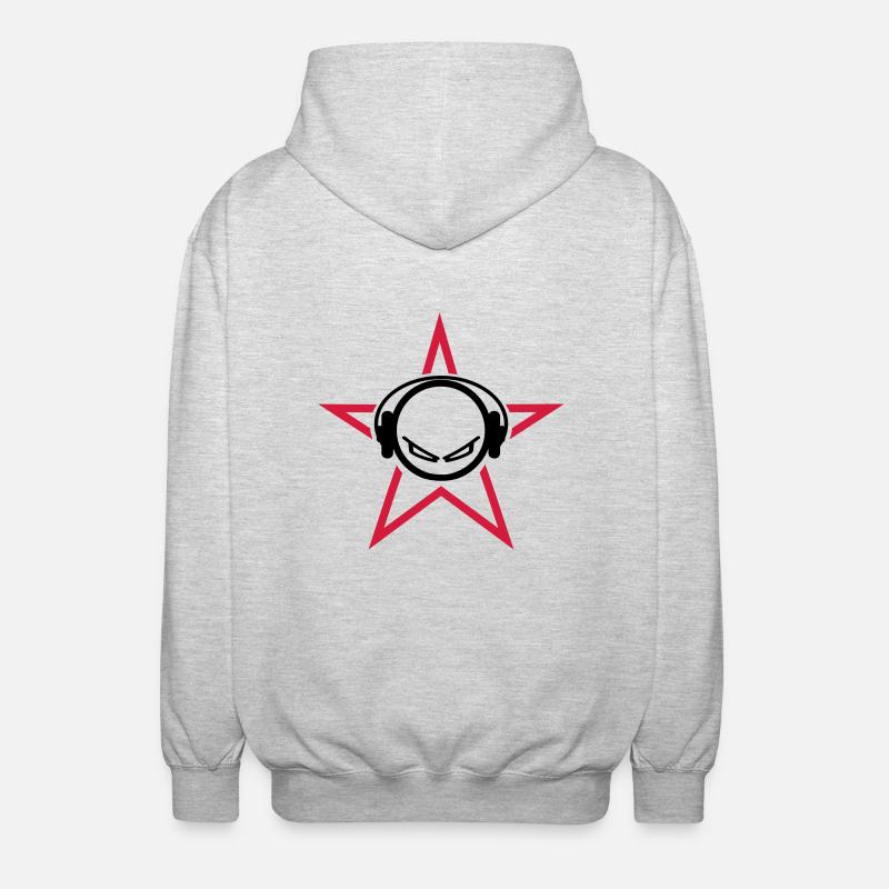 DJ - Veste à capuche unisexe - gris clair chiné